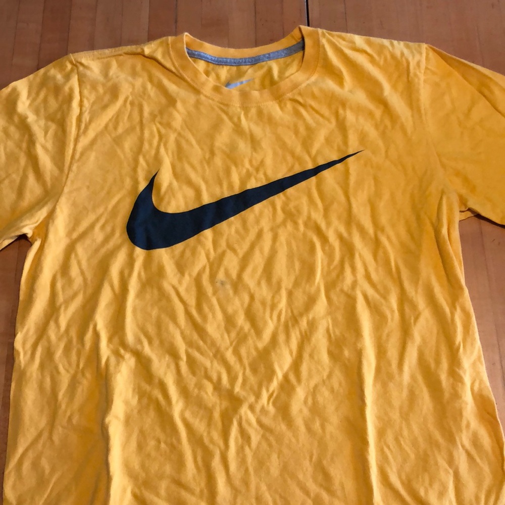 Yellow Nike swoosh T-shirt
